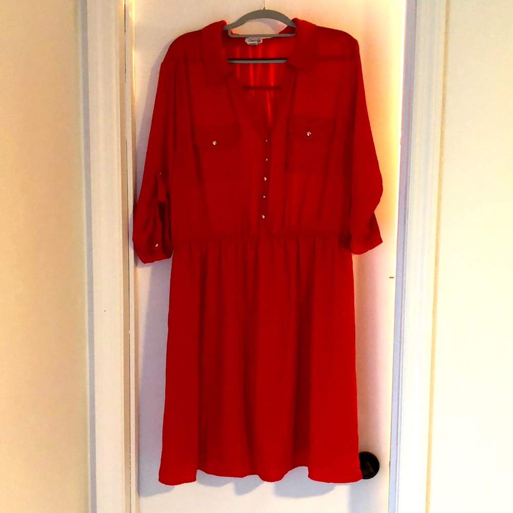 Red dress- fun and flattering!